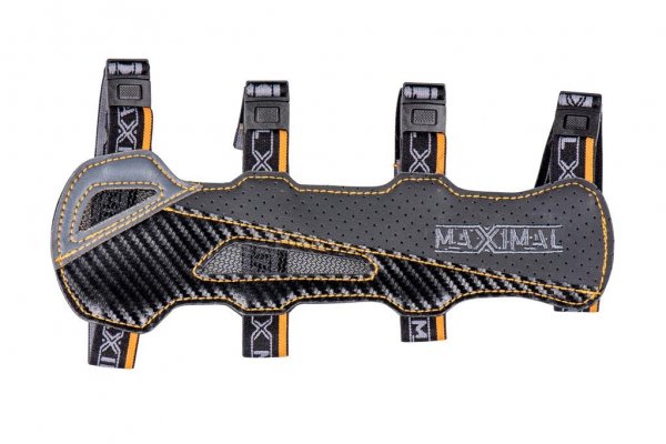 MAXIMAL DOUBLE ARMGUARDS 24CM  4 FASTENERS BLACK