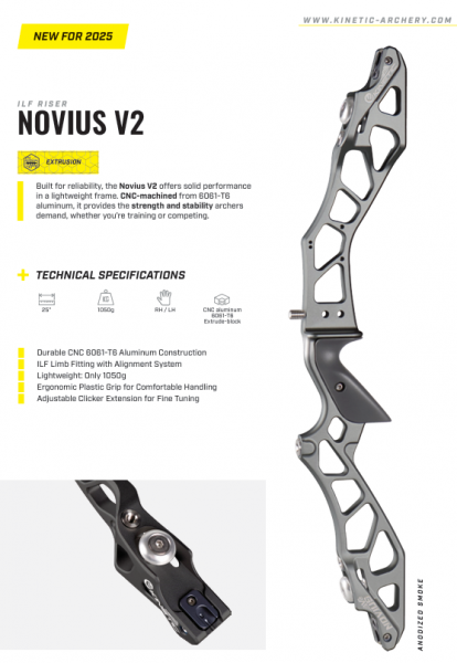 KINETIC MITTELSTÜCK NOVIUS V2 ILF CNC ANODIZED 25"