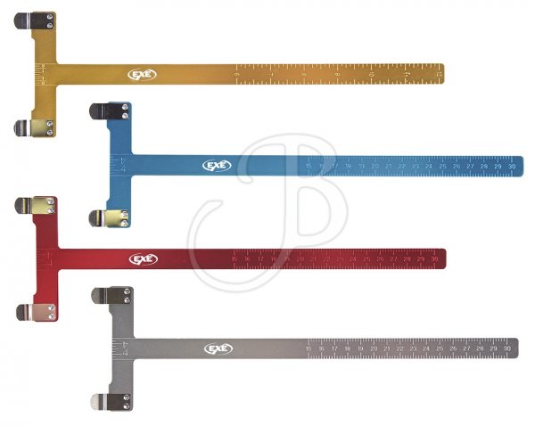 EXE CHECKER ALU ANODISIERT INCHES & CM